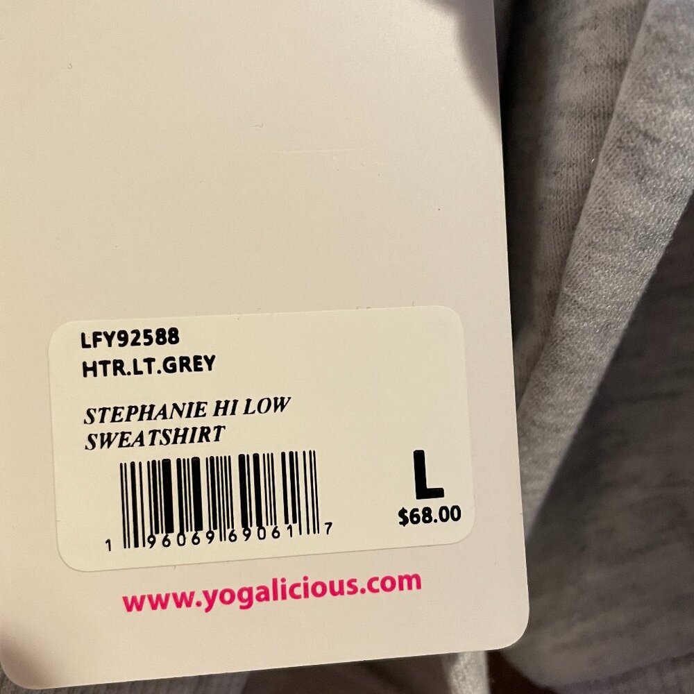 YOGALICIOUS Stephanie Sweatshirt! Size Large (L) / Super SOFT! READ ALL DETAILS - Picture 4 of 9